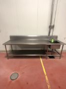 S/S FSF SINK AND COUNTER TOP APPX LWH 120'' x 34'' x 36.5''