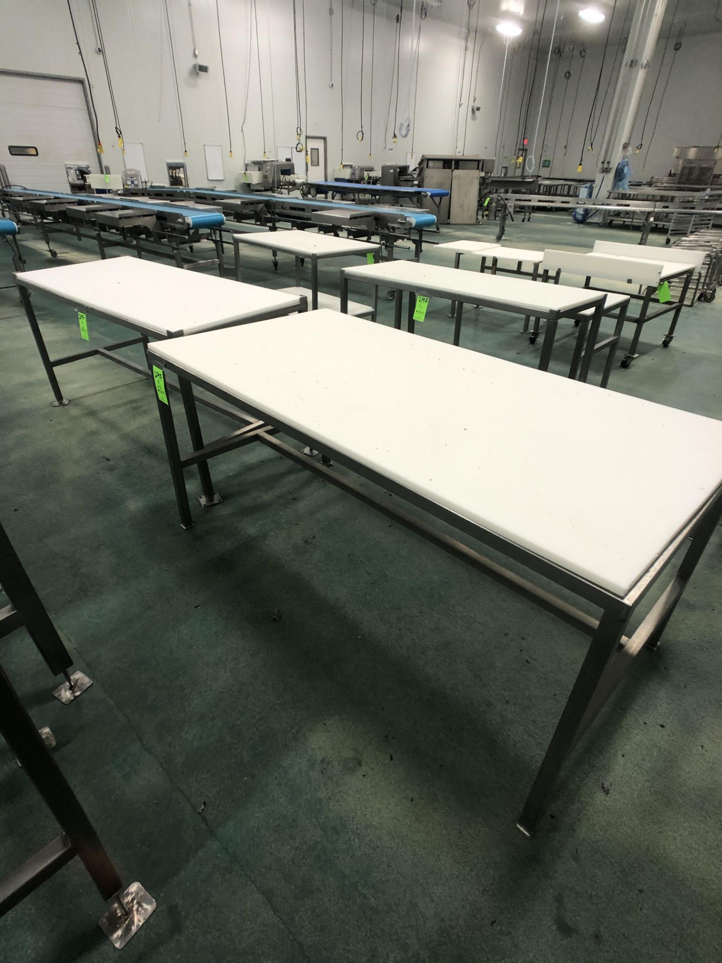 (1) S/S TABLE WITH PLASTIC CUTTING BOARD TOP APPX L72'' X W36'' (1) S/S TABLE WITH PLASTIC CUTTING - Image 2 of 2