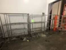 (5) ALUMINUM WIRE RACKS APPX DIM. LWH'' 48 X 18 X 61