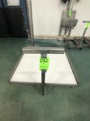 S/S DOLLY W/ PLASTIC CUTTING BOARD APPX DIM. L48'' X W48''