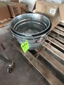 (2) METAL BINS 20'' DIAMETER, 12'' DEPTH, (1) BIN 17'' DIAMETER 12'' DEPTH