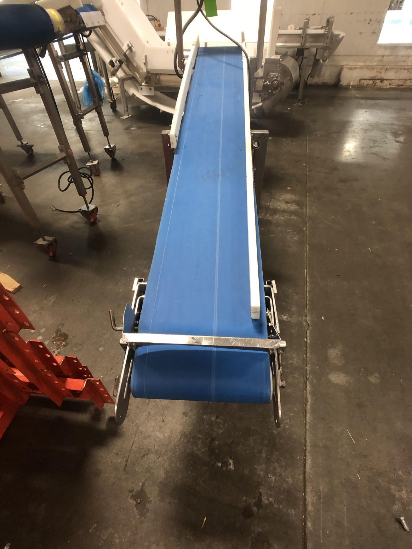 S/S PORTABLE CONVEYOR, S/S CONTROL PANEL, APPX L88'' X W12 X H48'' - Image 6 of 9