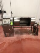 BIRO S/S VACUUM TUMBLER, MODEL VTS-500, S/N 868, 1 PHASE, 500lbs CAPACITY, DRIVE MOTOR AND VACUUM