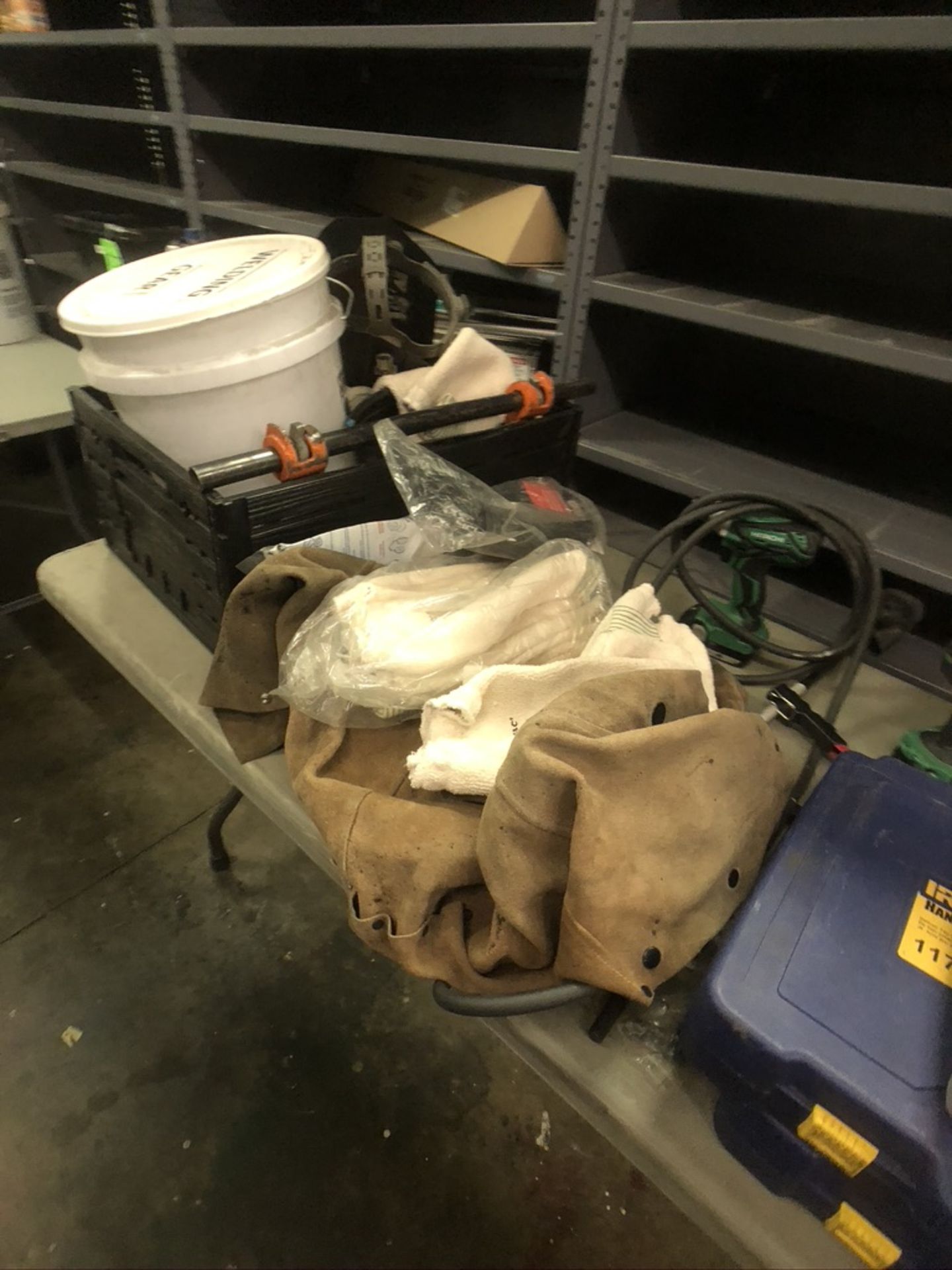 ASSORTED TOOLS AND SUPPLIES ON TABLES IN MACHINE SHOP - Image 12 of 22