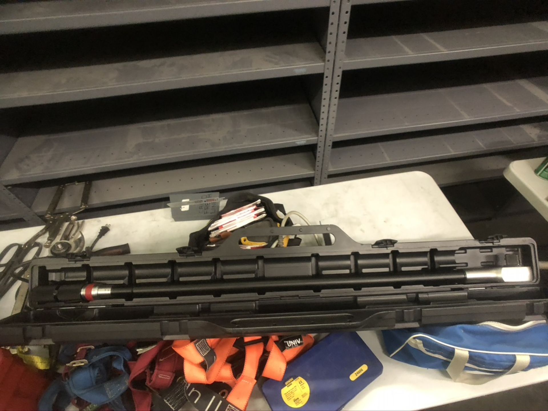 ASSORTED TOOLS AND SUPPLIES ON TABLES IN MACHINE SHOP - Image 7 of 22