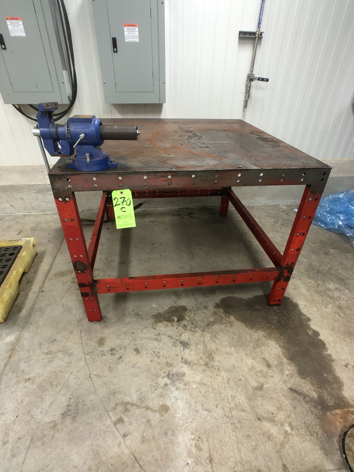 MACHINE SHOP TABLE WITH VICE - Image 2 of 2