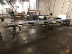 DORNER S/S CONVEYOR WITH FOOD GRADE / SEAMLESS BELT, PORTABLE / MOUNTED ON CASTERS MARATHON ELECTRIC