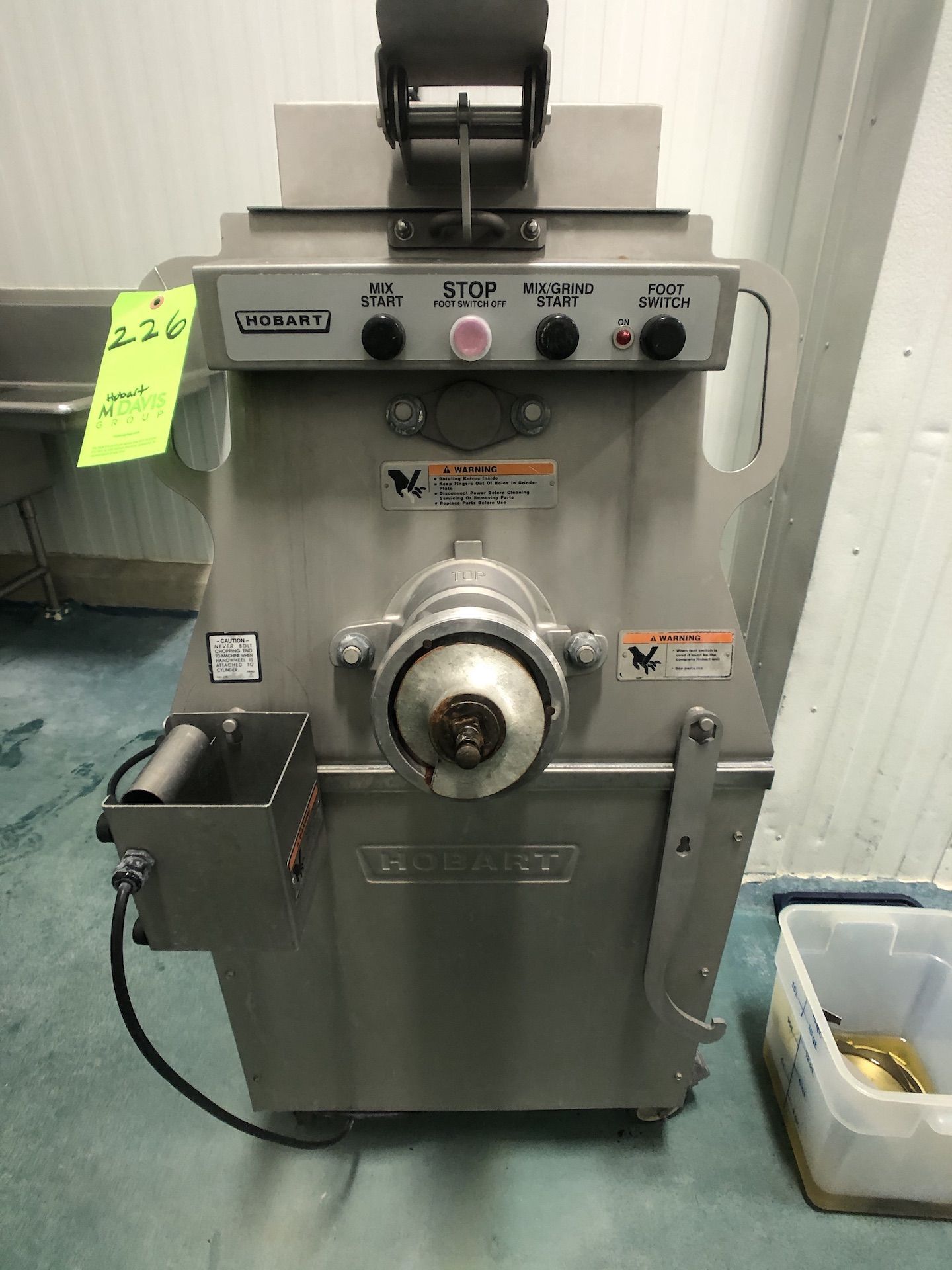 HOBART S/S MIXER/GRINDER, MODEL MG2032, S/N 31520038, 1725RPM/8.5HP - Image 6 of 9