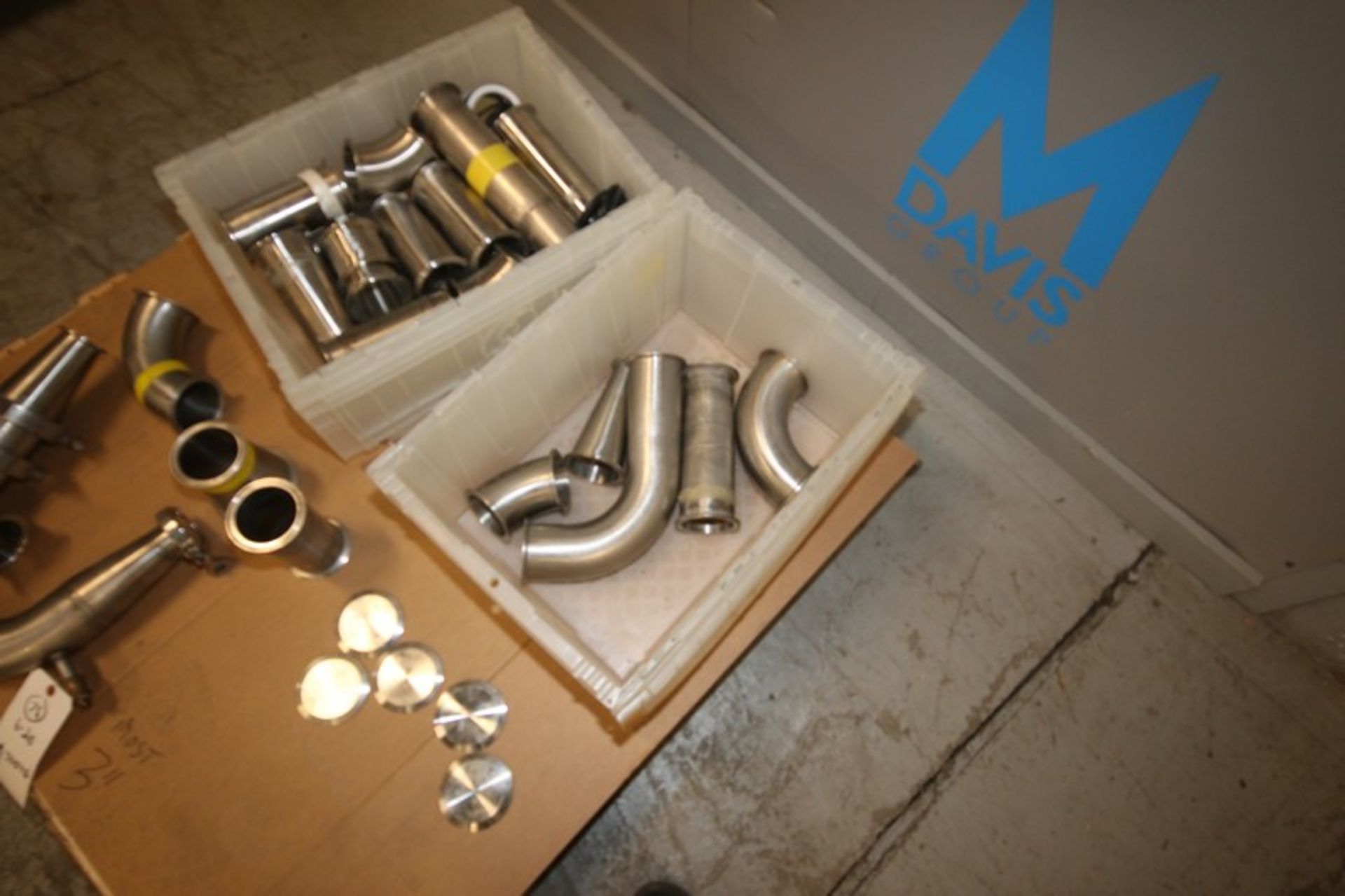 Lot of Assorted S/S Fittings, Includes Bin Full of Aprox. 2" Clamp Type Elbows, with (6) S/S - Image 9 of 16