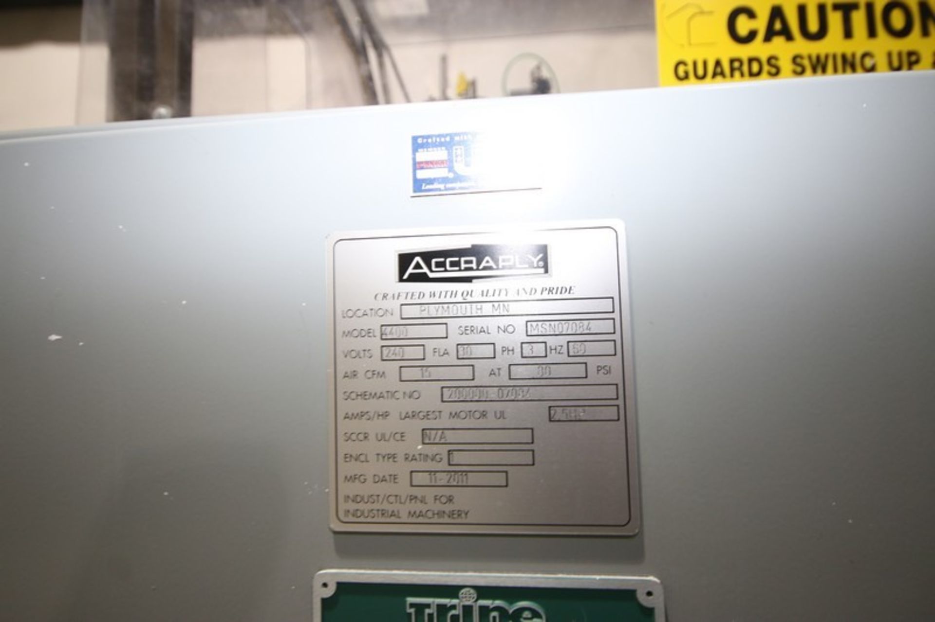 2011 Trine Labeler, M/N 4400, S/N MSN07084 18,500.00, with PLC Controls, with Allen Bradley Power - Image 18 of 21