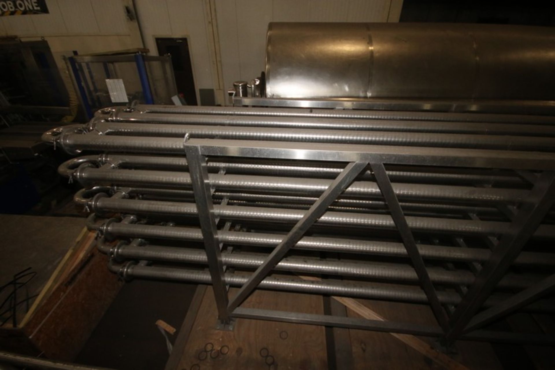 Aprox. 4" S/S Tubular Heat Exchanger, with (24) Tubes, Overall Dims.: 21' L x 48" W x 74" H, Mounted - Image 5 of 7