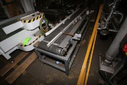 Straight Section of Power Conveyor, with Guide Rails & Rubber Belt (INV#74637)(LOCATED IN