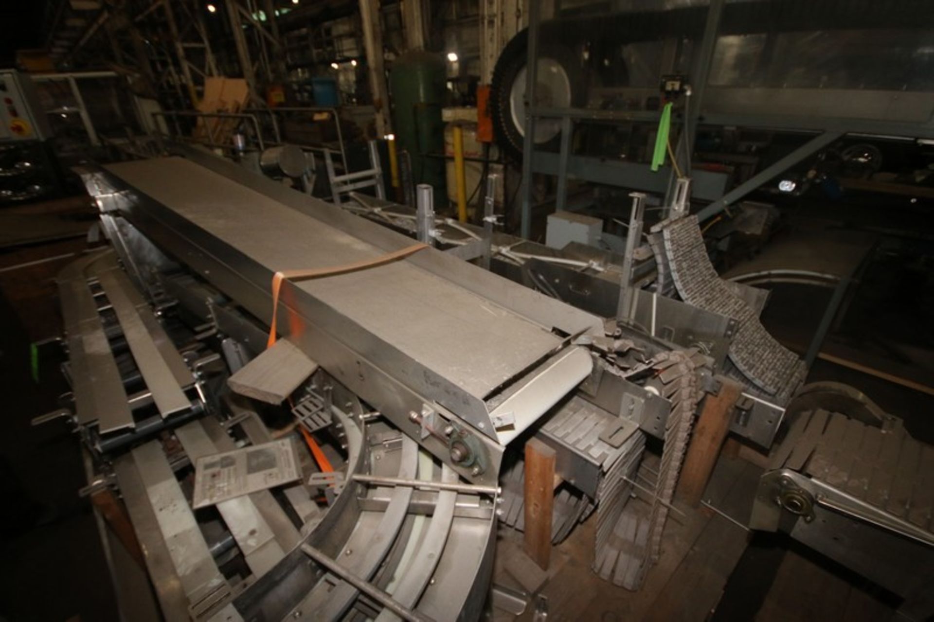 Aprox. (8) Sections of Nercon Assorted S/S Conveyor Sections, with Straight & Curve Sections, with - Image 2 of 6