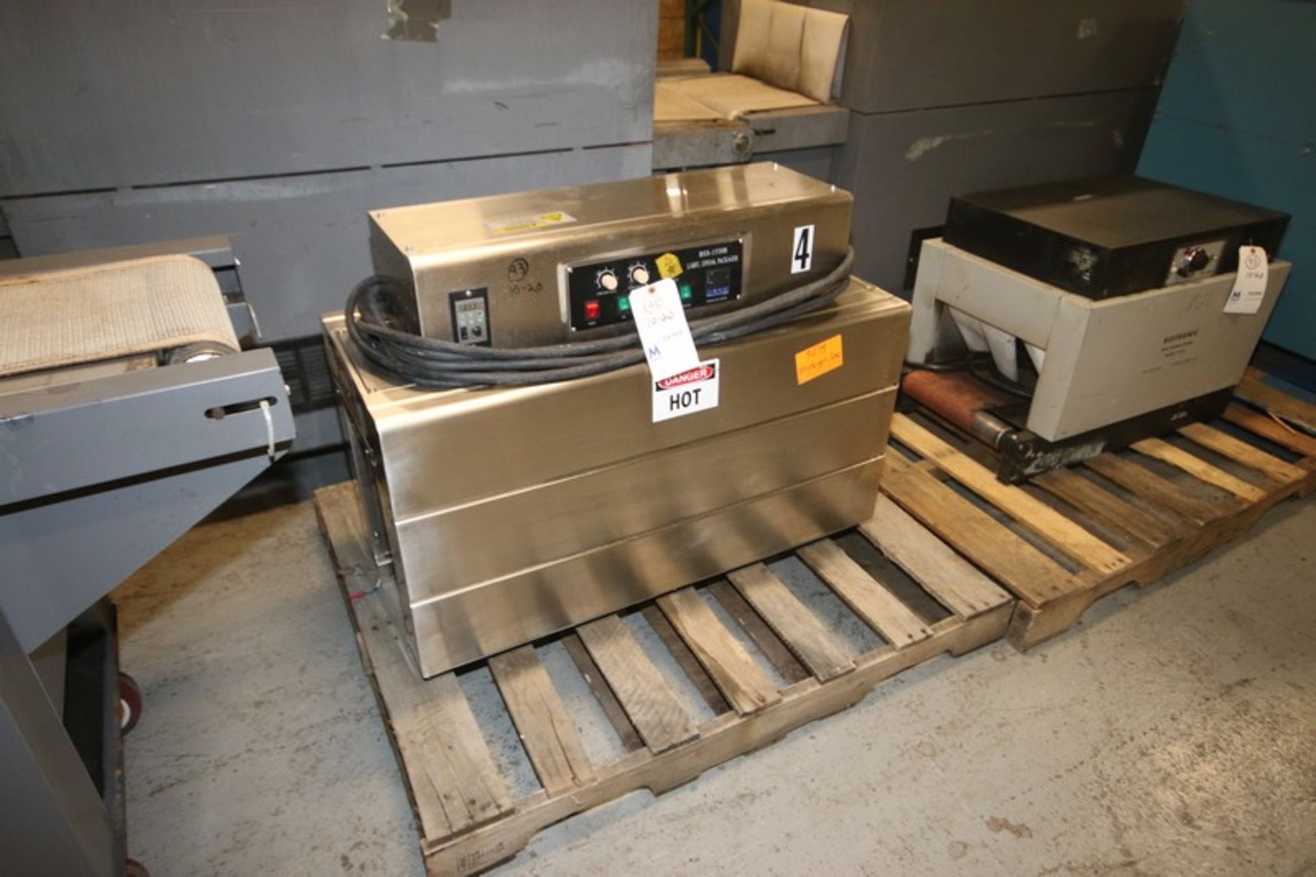 Label Shrink Tunnel, M/N BSS-1538B, with Aprox. 10" W x 14-1/2" H Product Opening,