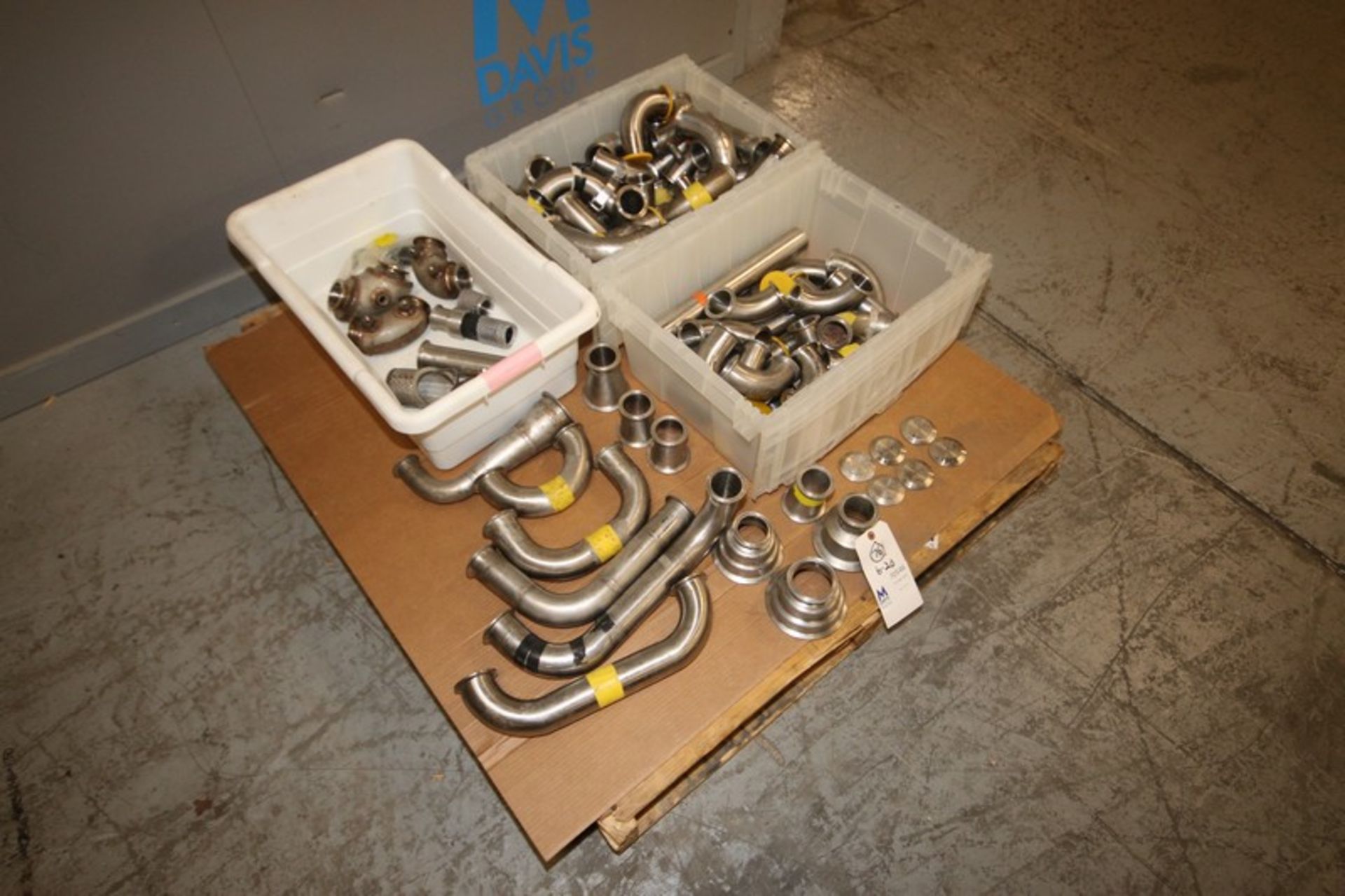 Lot of Assorted S/S Fittings, Includes Bin Full of Aprox. 2" Clamp Type Elbows, with (6) S/S - Image 2 of 16