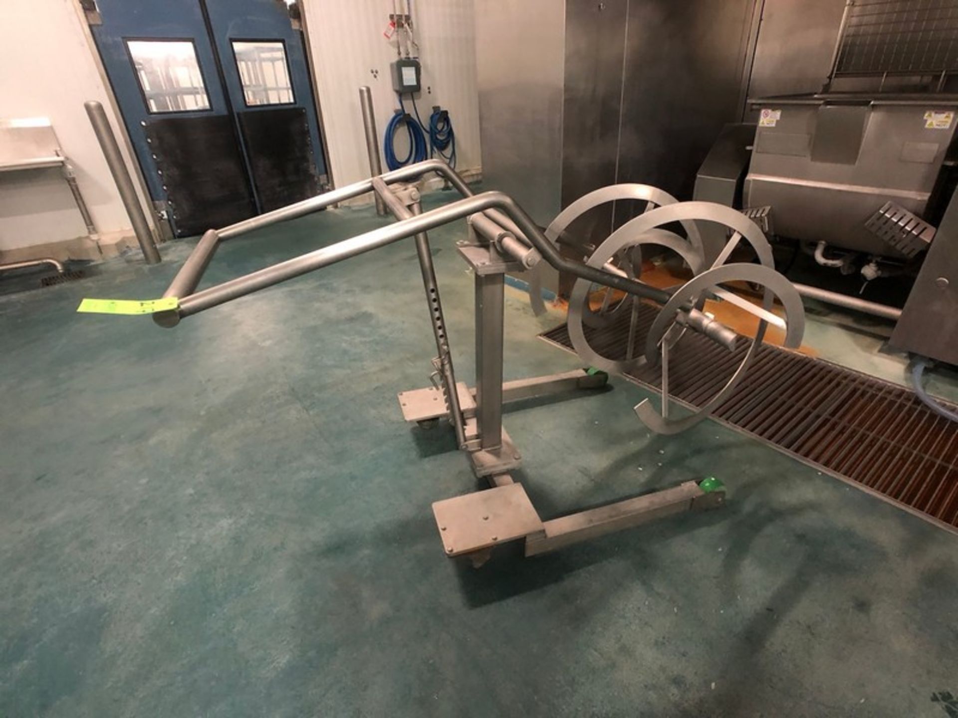 S/S Ribbon Blender Attachment on S/S Cart