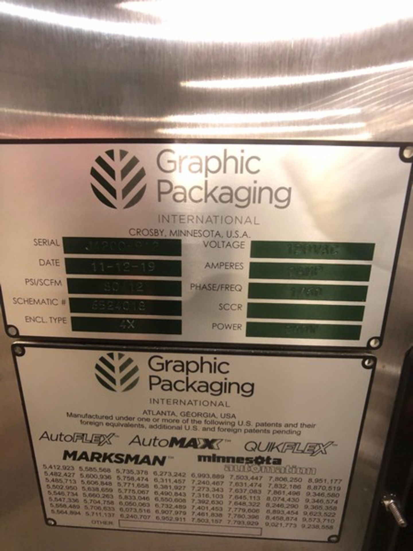 2019 Graphic Packaging Reciprocating Pick and - Image 9 of 13