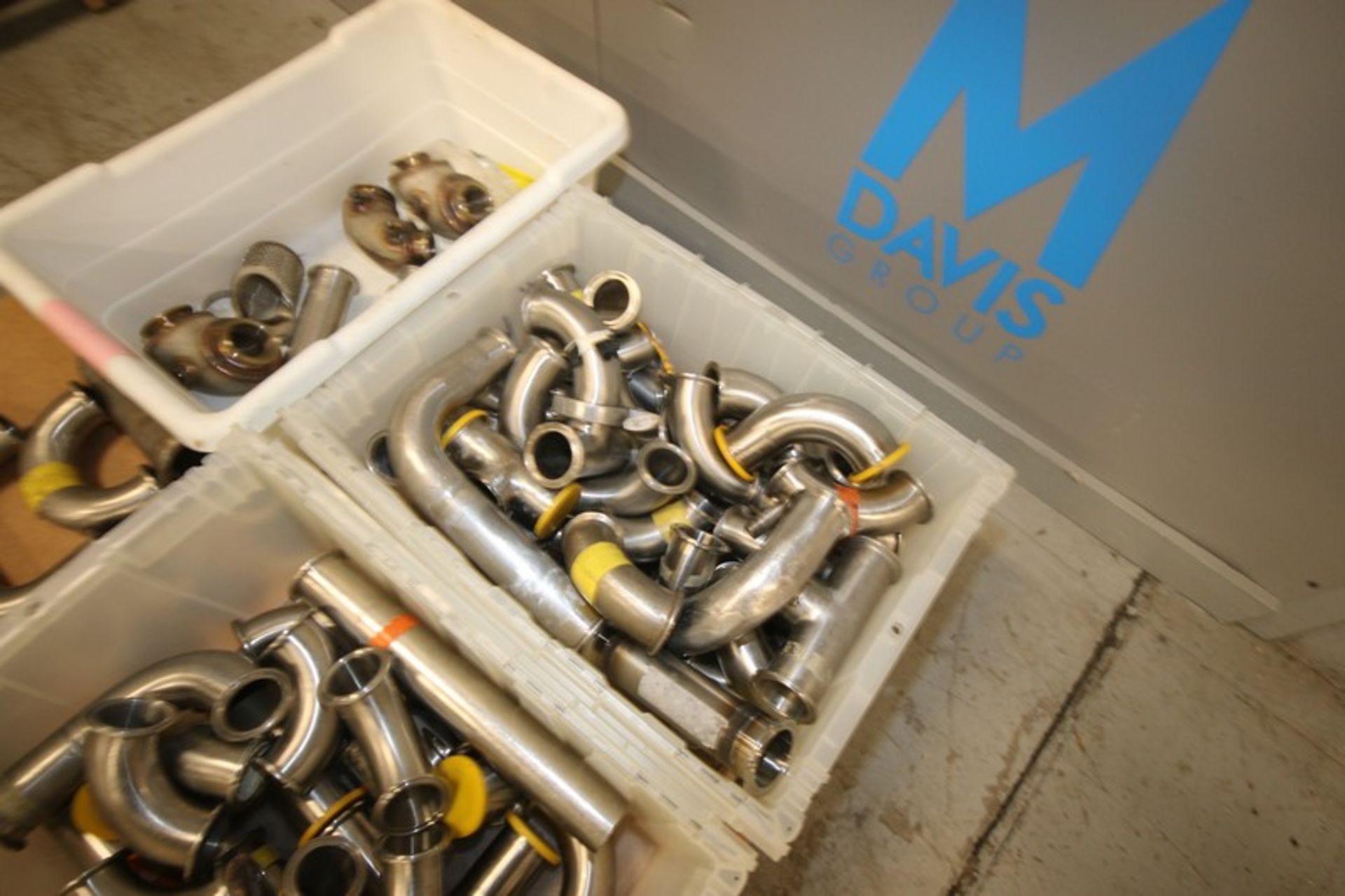 Lot of Assorted S/S Fittings, Includes Bin Full of Aprox. 2" Clamp Type Elbows, with (6) S/S - Image 6 of 16