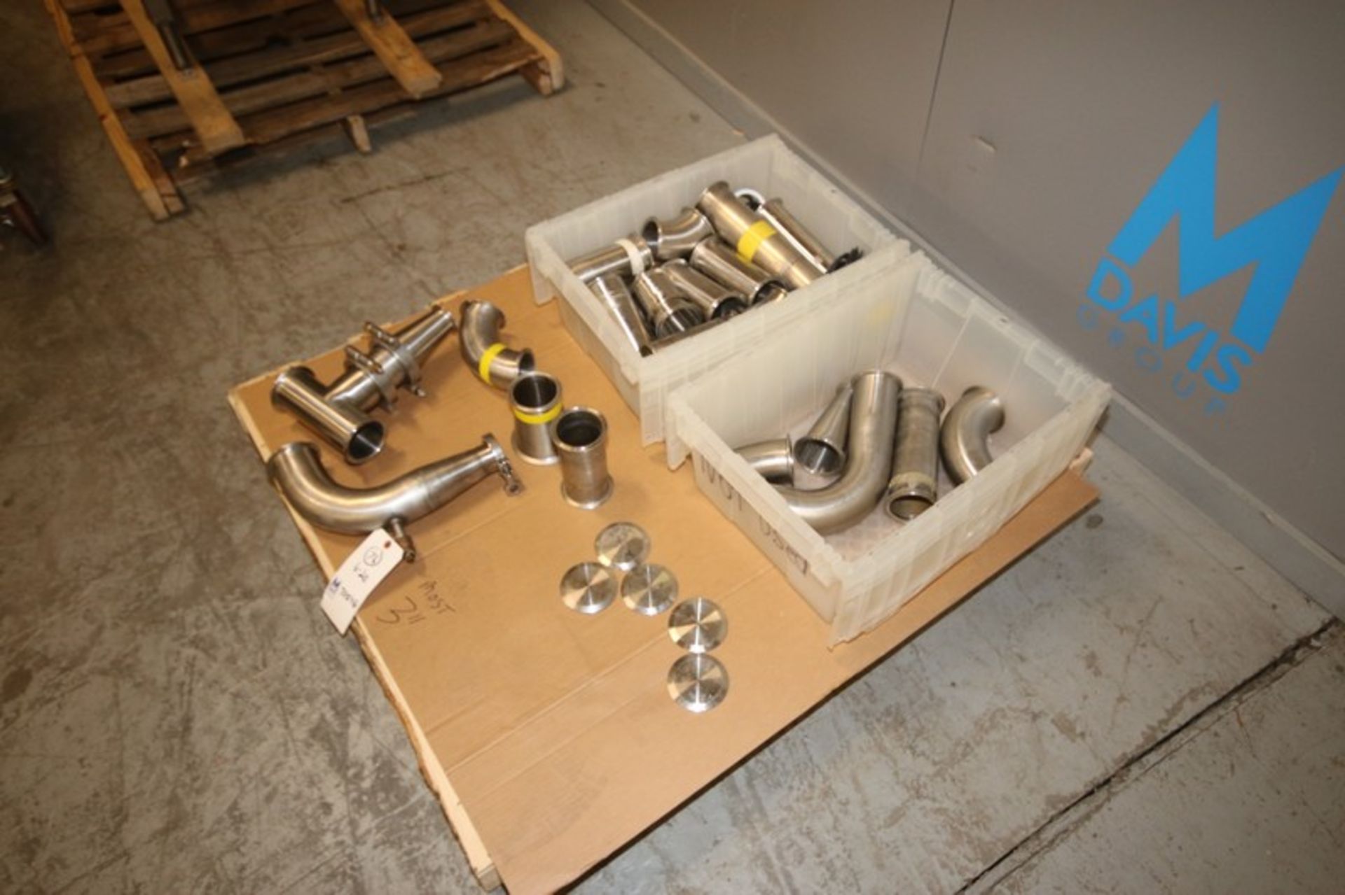 Lot of Assorted S/S Fittings, Includes Bin Full of Aprox. 2" Clamp Type Elbows, with (6) S/S - Image 14 of 16