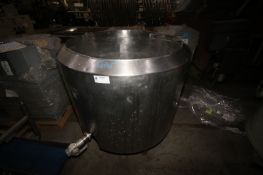 Crepaco Aprox. 200 Gal. Jacketed S/S Tank, S/N 6664, Open Top (INV#68320)(LOCATED IN BRADDOCK, PA--