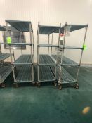 (3) METROMAX ANTIMICOBIAL PORTABLE CARTS /