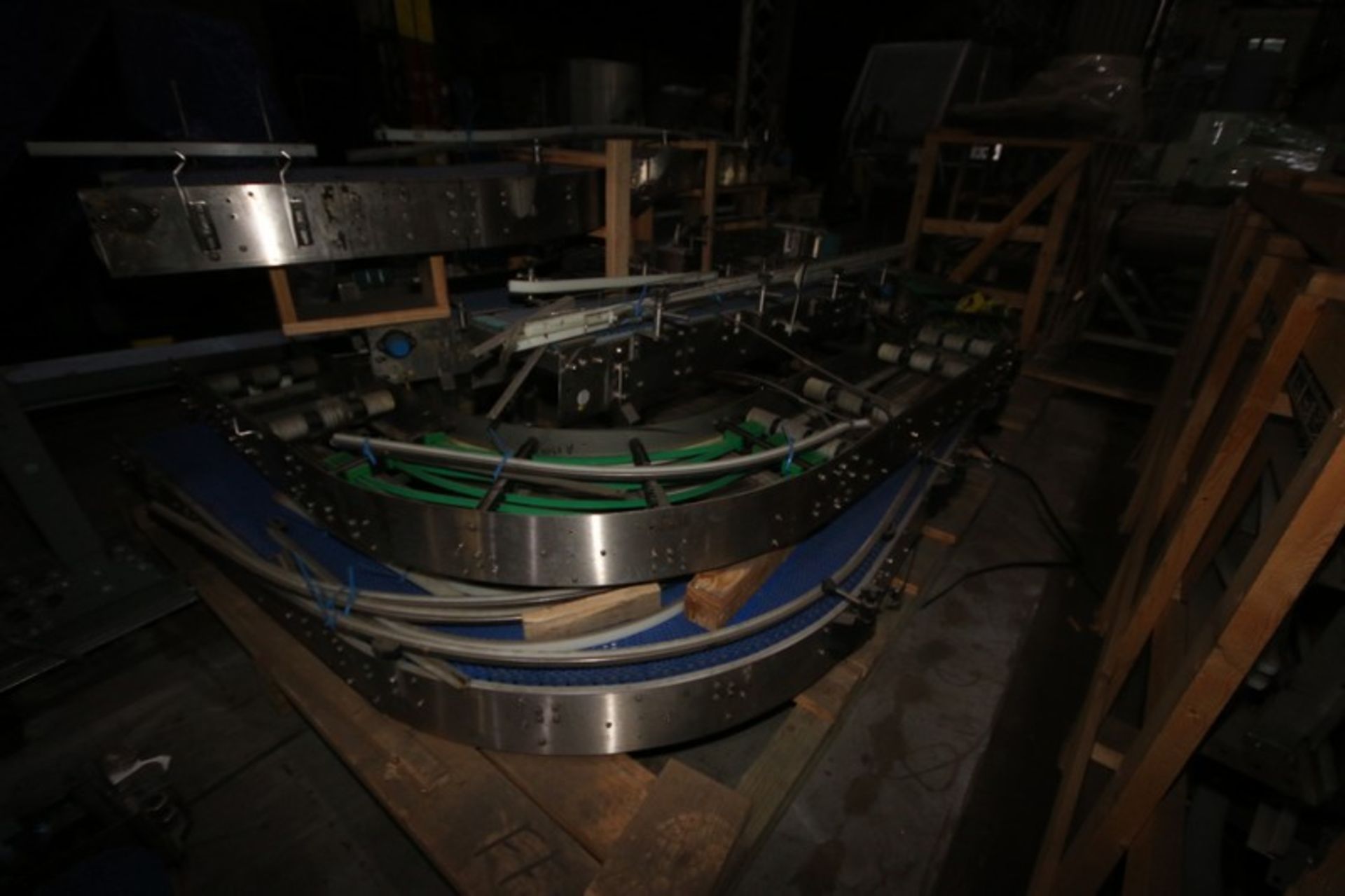 Skid with Assorted S/S Case Conveyor Sections, Most Aprox. 12" W with Intralux Belt - Image 2 of 6