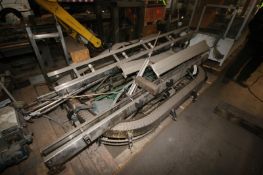 Assorted S/S Product Conveyor Sections, with S/S Legs, Plastic Belts, & Drives (INV#74629)(LOCATED