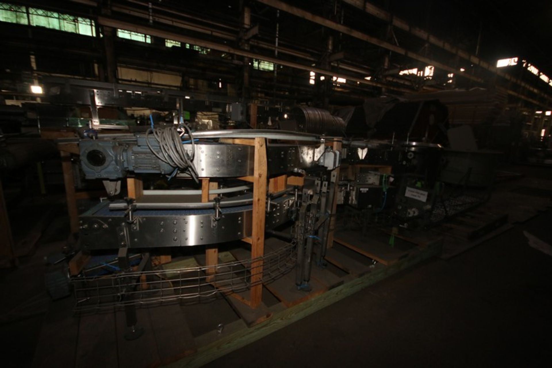 Skid with Assorted S/S Case Conveyor Sections, Most Aprox. 12" W with Intralux Belt - Image 3 of 6