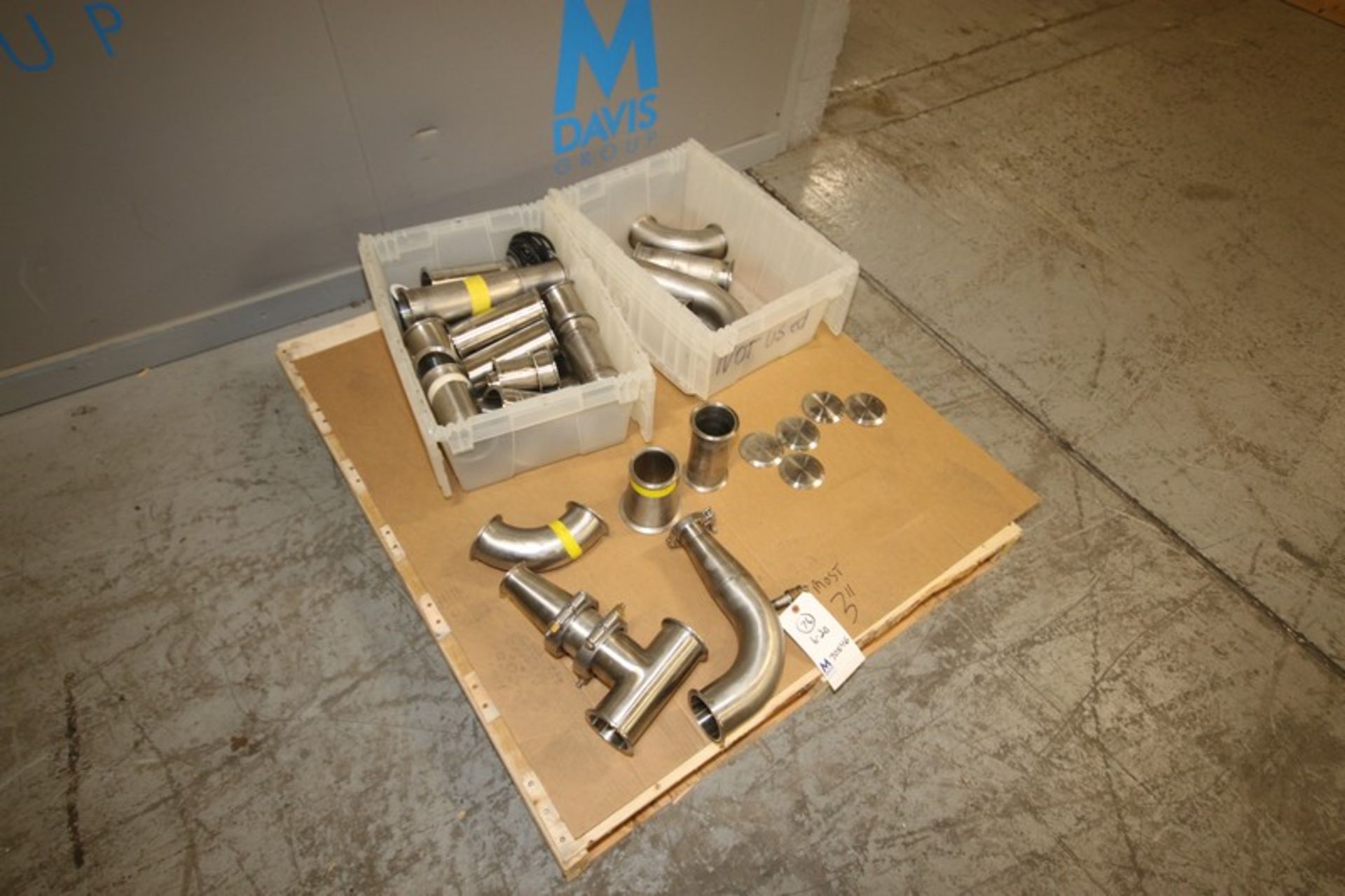 Lot of Assorted S/S Fittings, Includes Bin Full of Aprox. 2" Clamp Type Elbows, with (6) S/S - Image 7 of 16