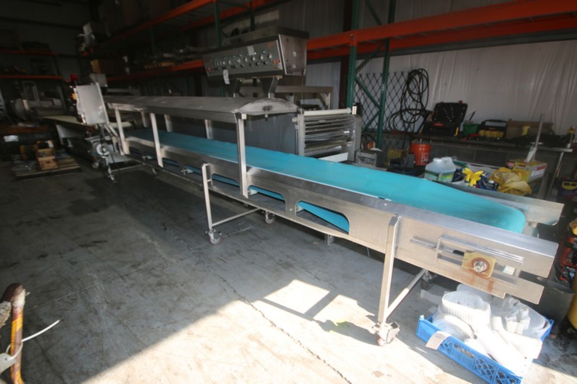 S/S Product Conveyor, Overall Dims.: Aprox. 250" L x 44" W x 72" H, with Aprox. 21-1/2" W Rubber - Image 4 of 13