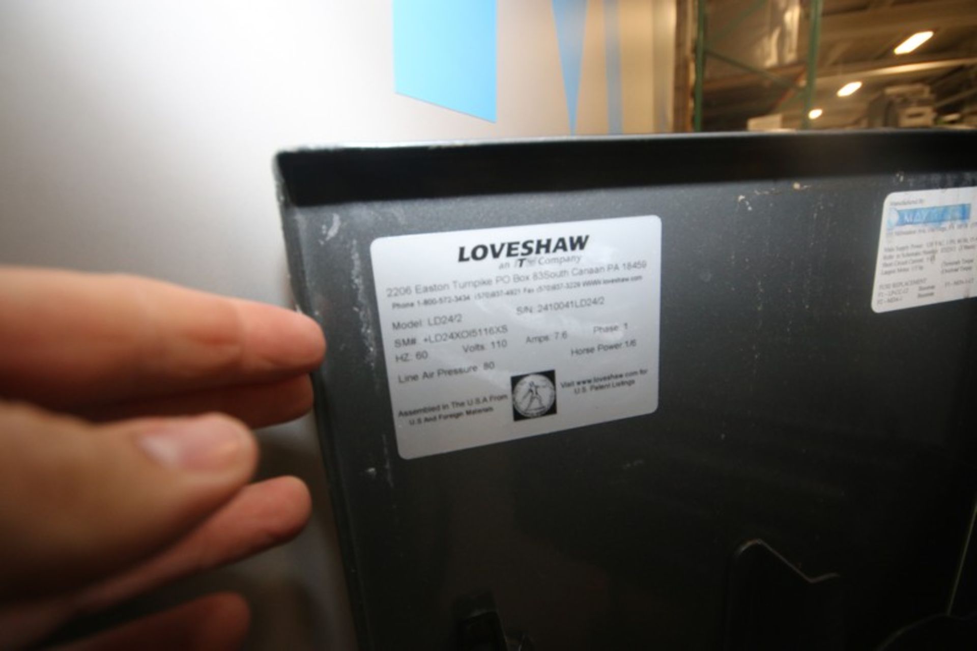Loveshaw Little David Top & Bottom Case Sealer, M/N LD24/2, S/N +LD24XOI5116XS, 110 Volts, 1 Phase( - Image 9 of 10