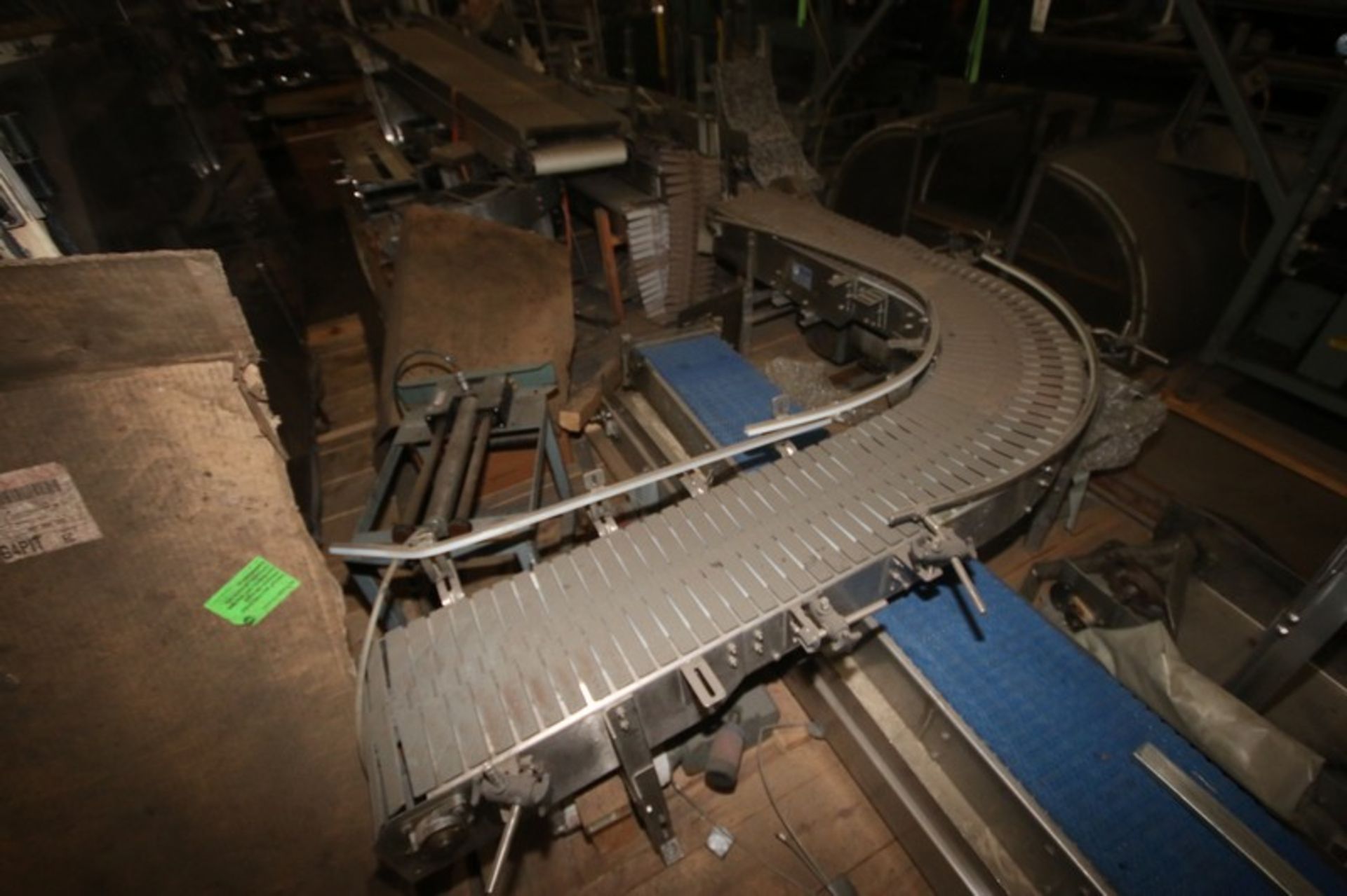 Assorted S/S Product Conveyor Sections, with Straight & Curved Sections, with Plastic Belts & - Image 4 of 4