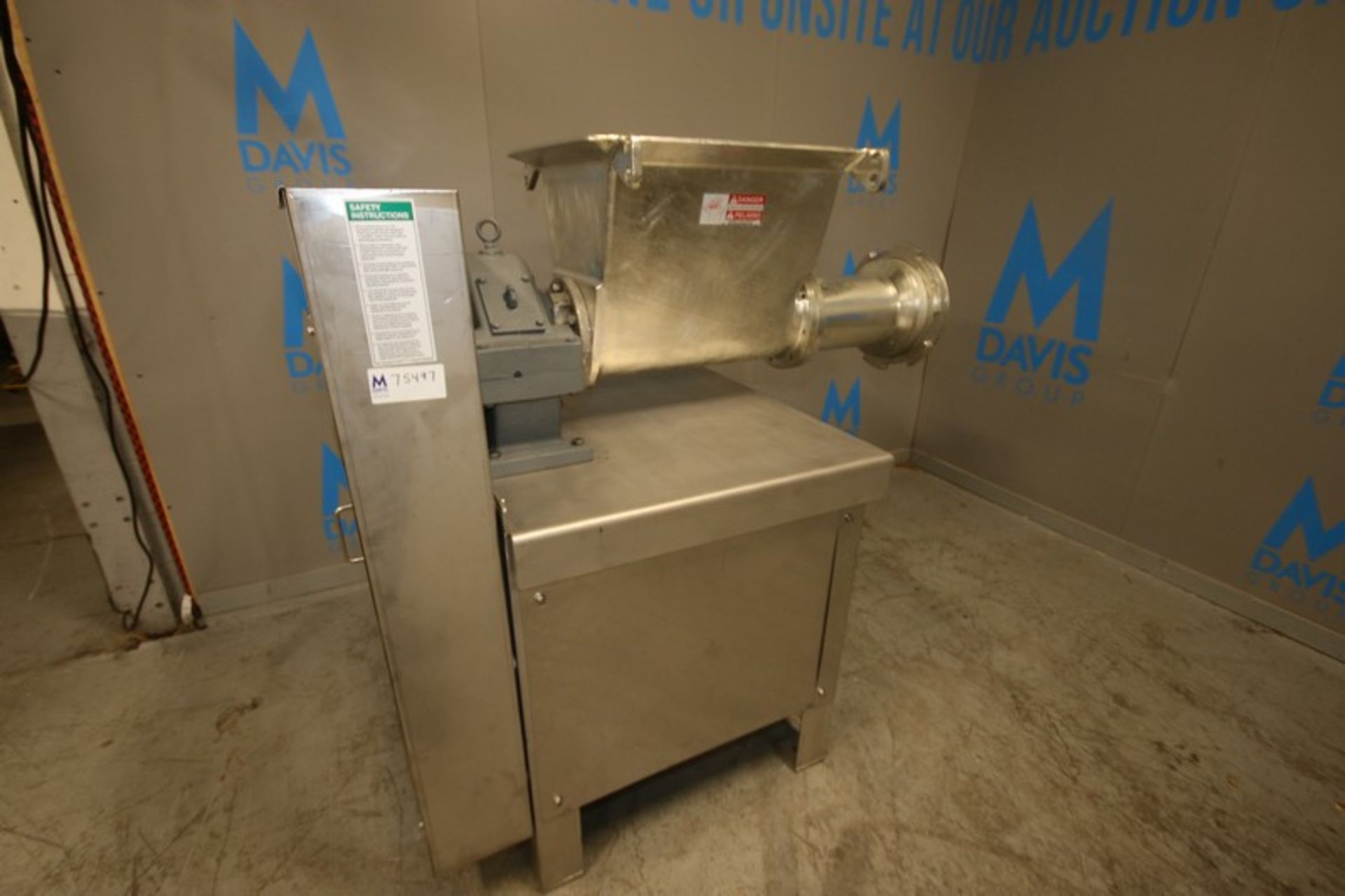 Weiler 1167 S/S Meat Grinder, with Aprox. 10" Dia. Discharge, with S/S Infeed Chute with S/S Auger - Image 5 of 7