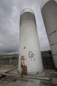 Aprox. 20,000 Gal. S/S Silo, Silo Dims.: Aprox. 11' Dia. x 30' Tall, with Inverted Dish Bottom,