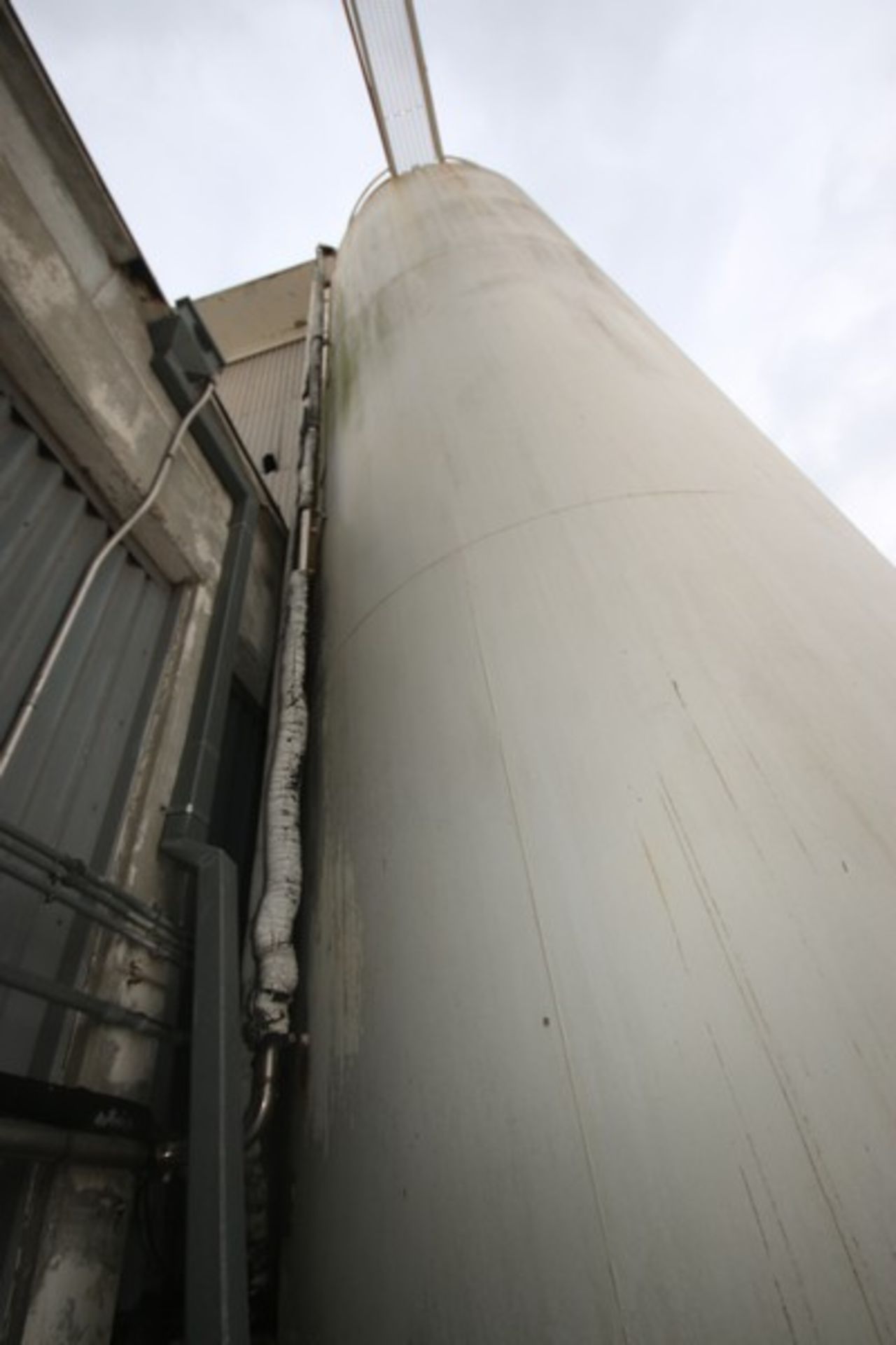 Aprox. 20,000 Gal. S/S Silo, Silo Dims.: Aprox. 10' Diameter x 35' H. Sloped Bottom, Partial - Image 10 of 10