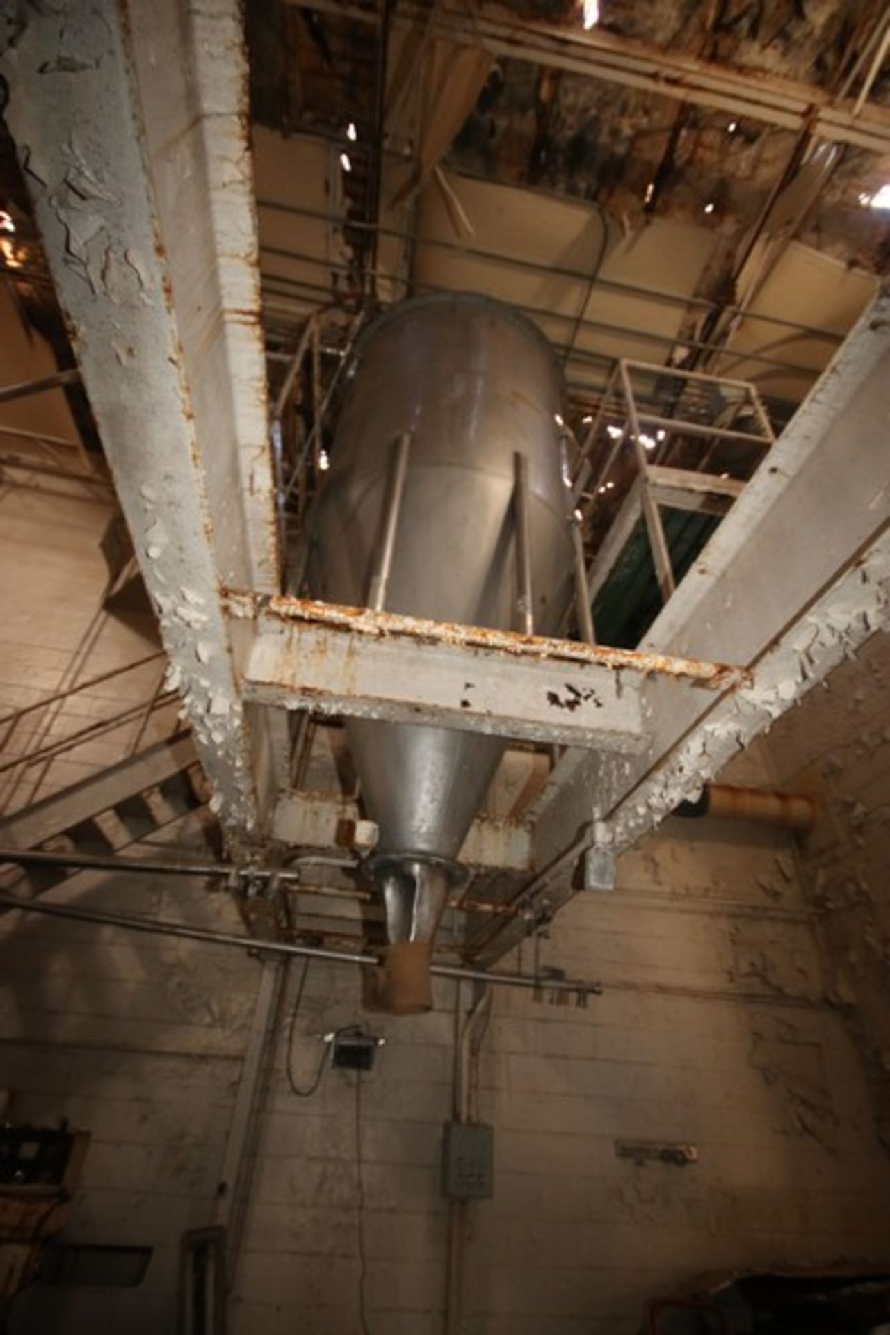 S/S Cone Bottom Feeder, Cone Dims.: Aprox. 48" Diameter x 62" H Straight Side (LOCATED IN Muenster, - Image 2 of 3