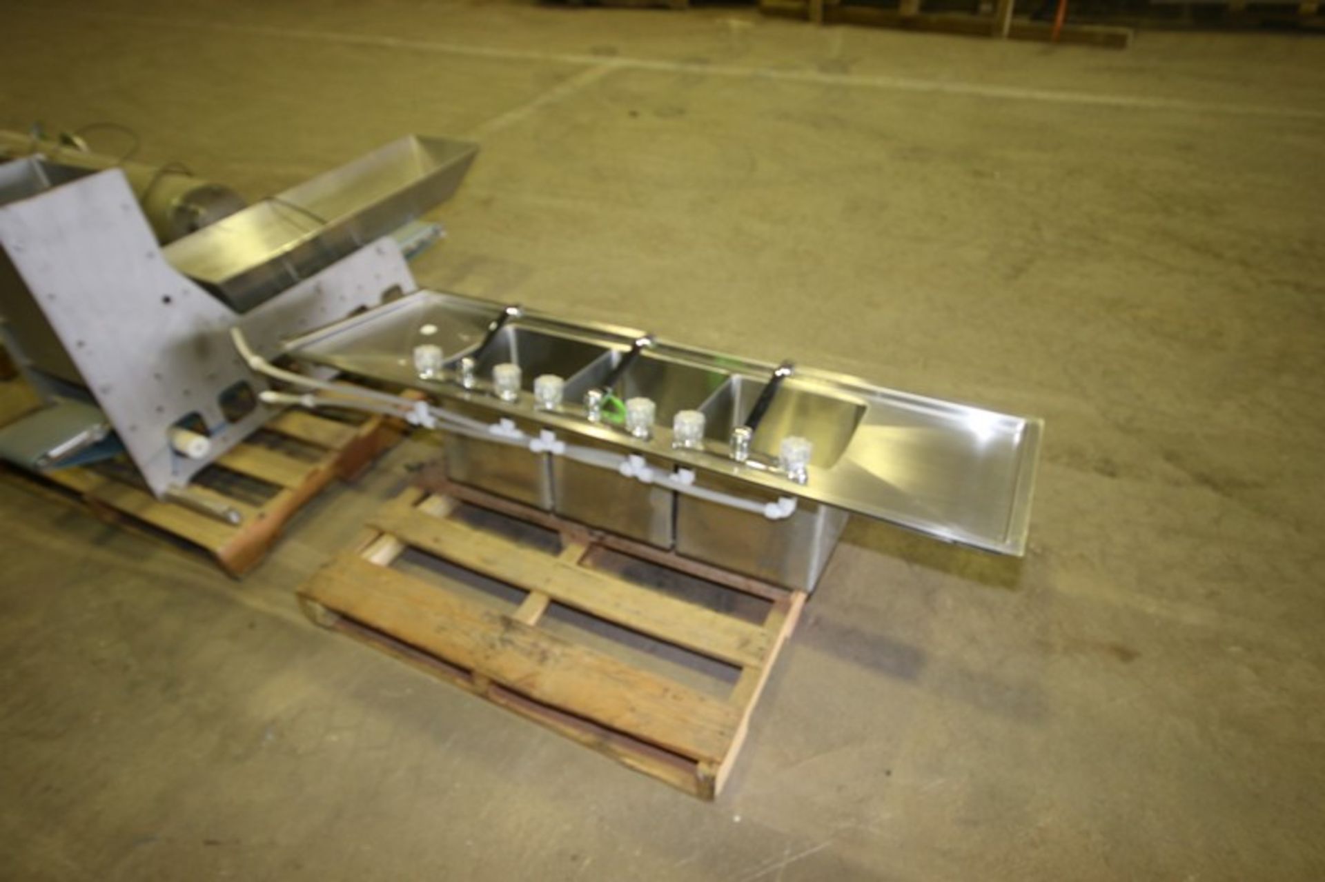 Triple Bowl S/S Sink, Overall Dims.: Aprox. 62" L x 20" W (LOCATED IN MEDFORD, WI) (Rigging, Loading - Image 2 of 2