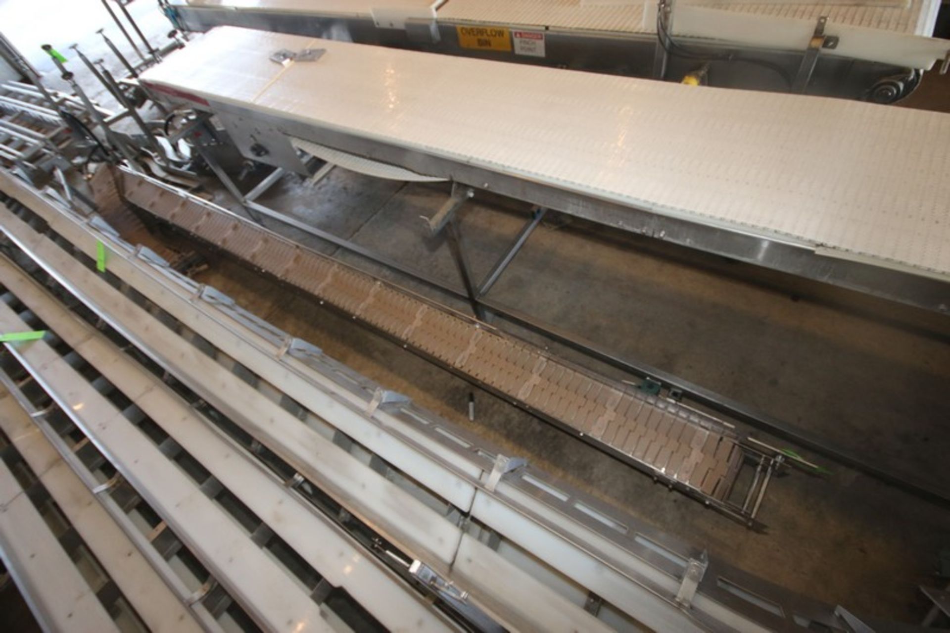Straight Section of Flighted S/S Conveyor, with Flights, Aprox. 12" W Flights, Overall Length Aprox.