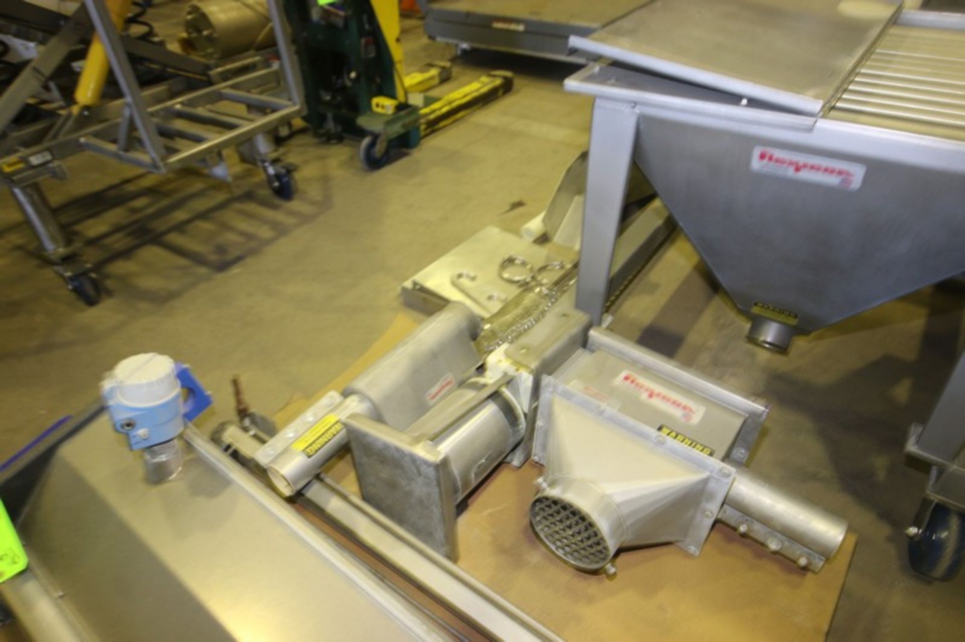 Flexicon S/S Incline Hopper, with (2) S/S Augers with Flexicon Valve & S/S Dust Hopper, Mounted on - Image 7 of 11