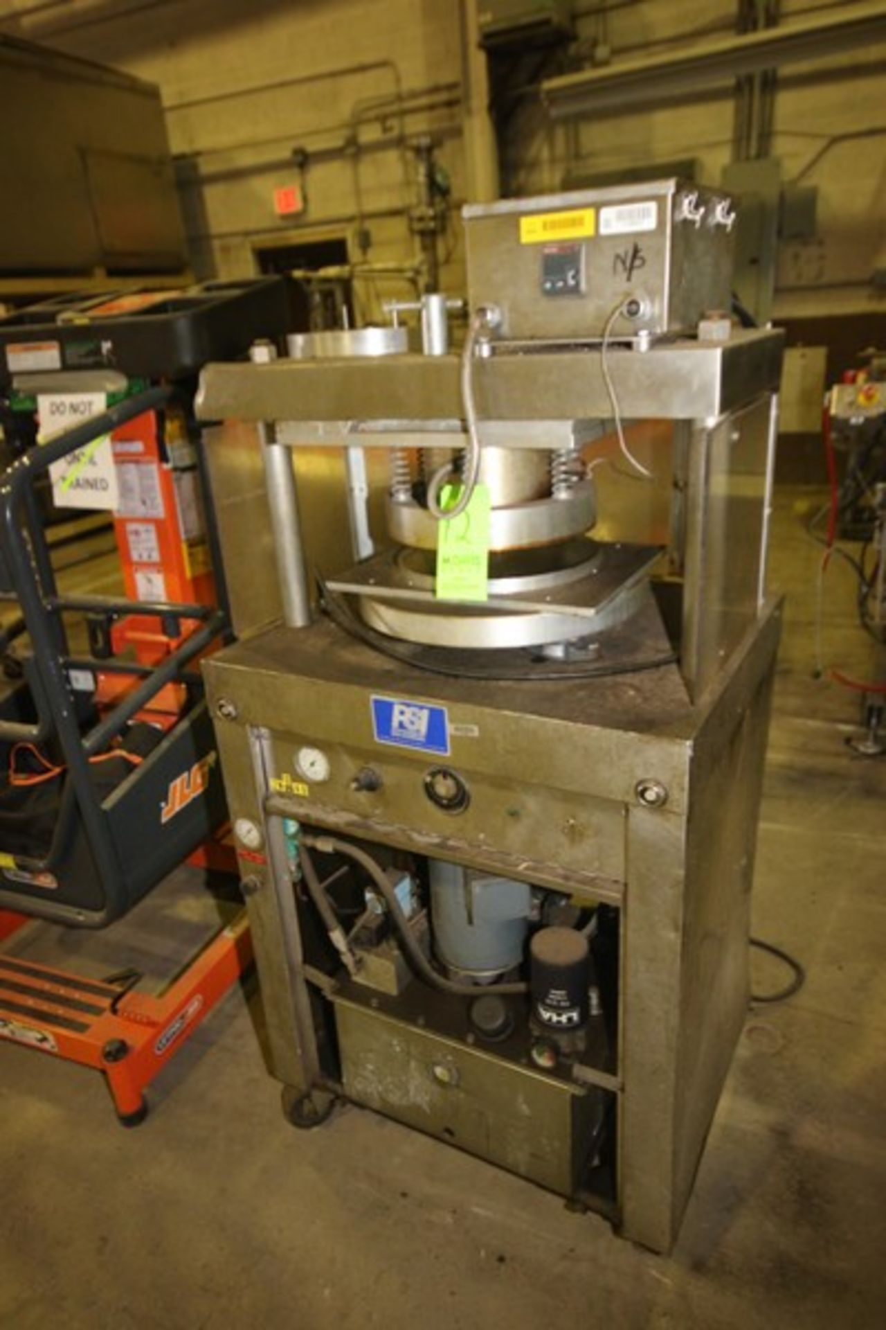 PSI S/S Dough Press, with Bottom Mounted Hydraulic Unit, Mounted on Portable Frame (LOCATED IN - Image 2 of 9