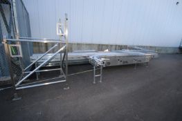 Assorted S/S Conveyor Frames, with Straight & Curve Sections (NOTE: Missing Belts, Legs, &