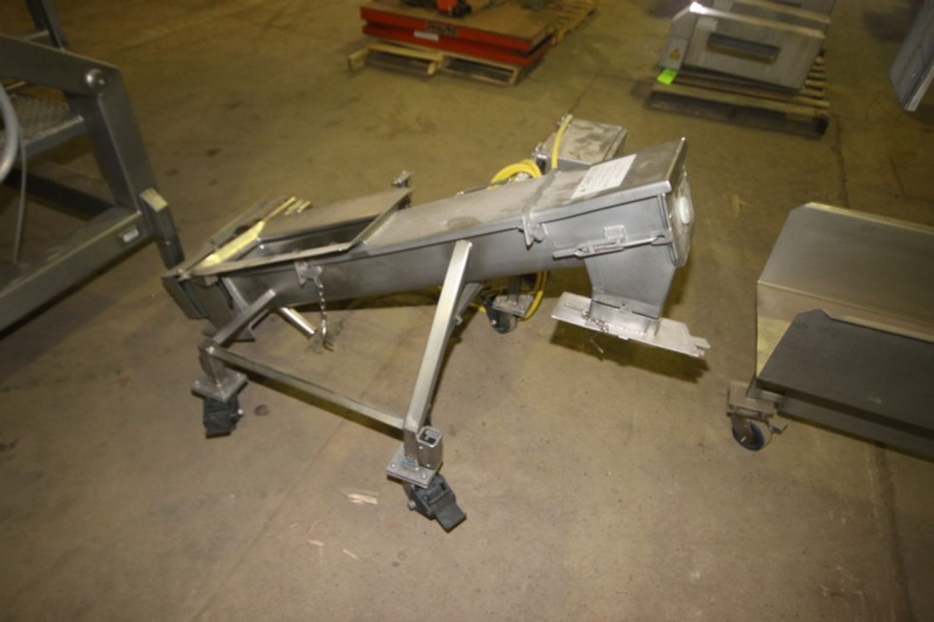 S/S Incline Auger, with S/S Clad Motor, Overall Length: Aprox. 53" L, Mounted on Portable Frame ( - Image 5 of 5