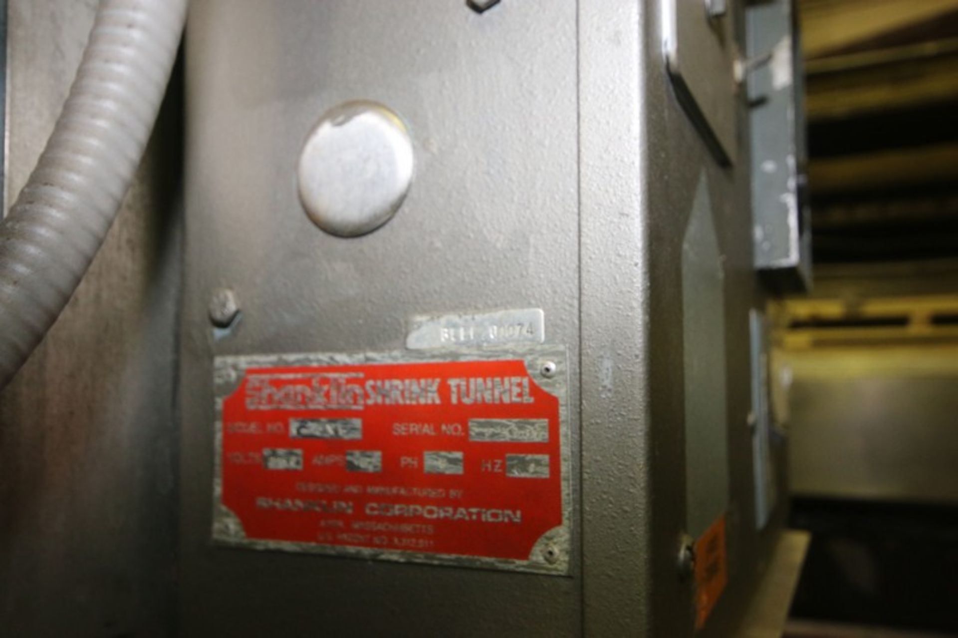 Shanklin Shrink Tunnel, M/N T7XL, S/N TS21-37, 230 Volts, 3 Phase, Aprox. 15" W Belt, with Aprox. - Image 3 of 9