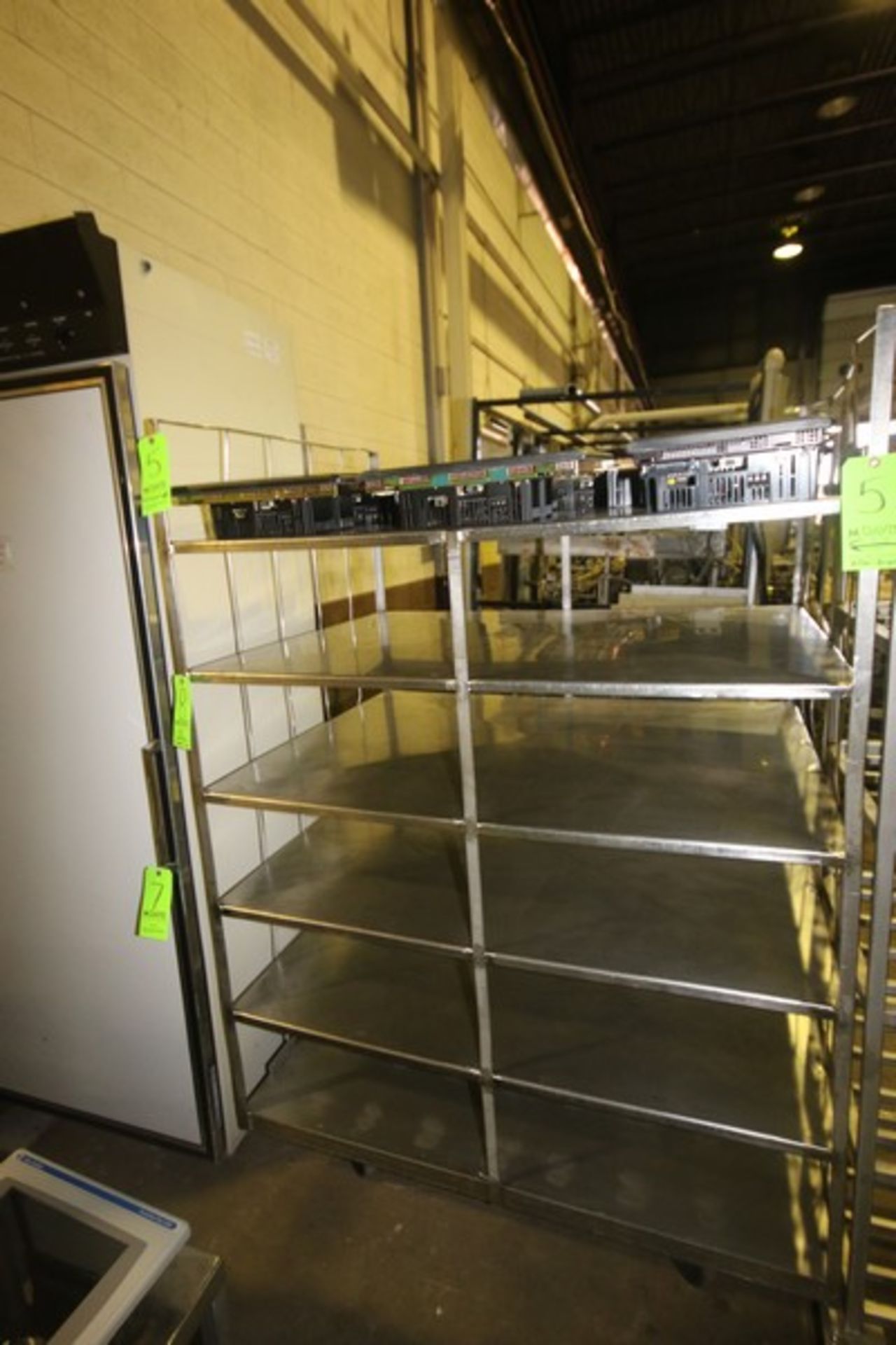 Portable S/S Racks, 1-with (6) S/S Shelves, Overall Dims.: Aprox. 51-1/2" L x 39-1/2" W x 74" - Image 2 of 5