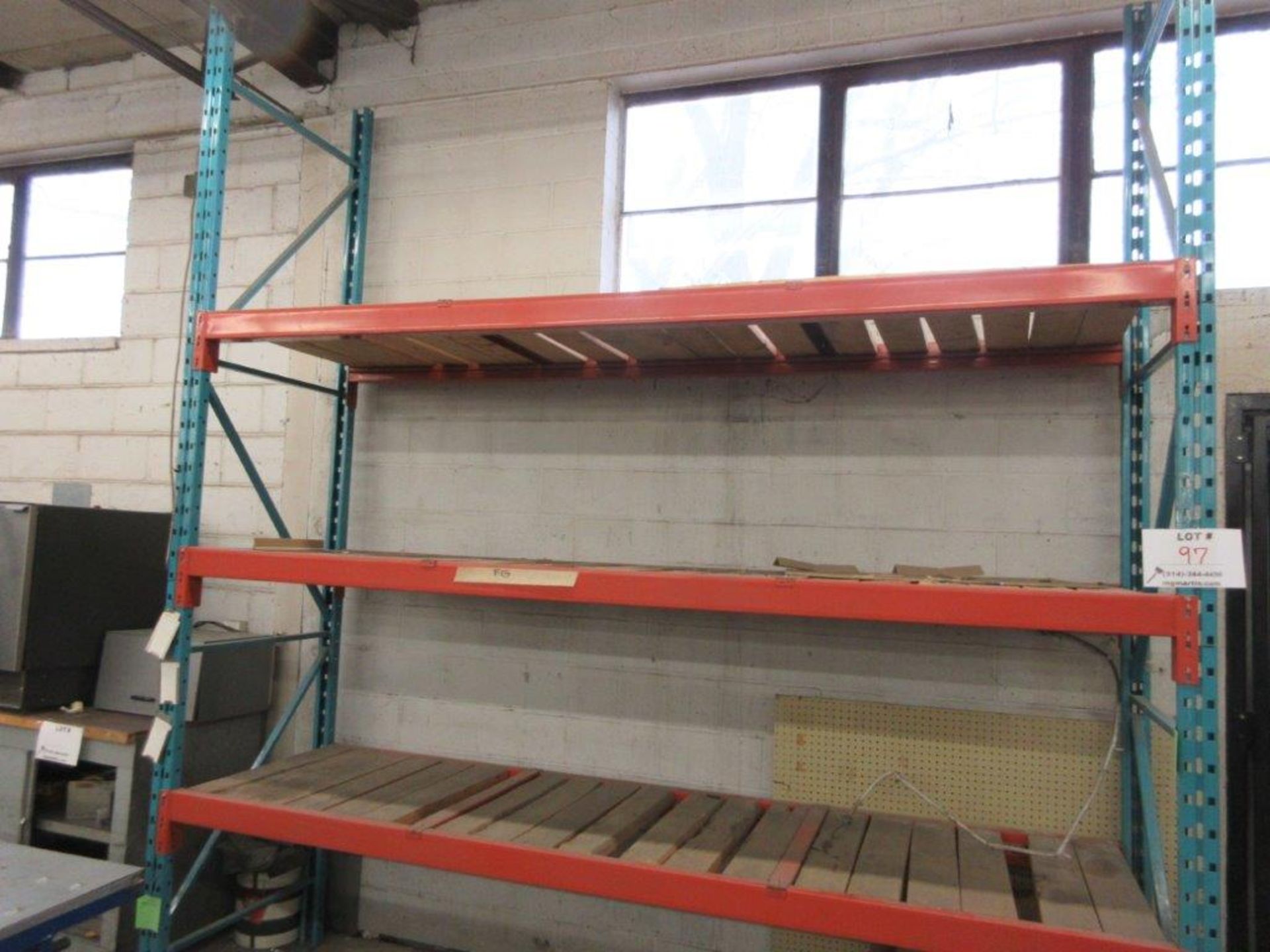 Section industial racking 126w x 36d x 142h