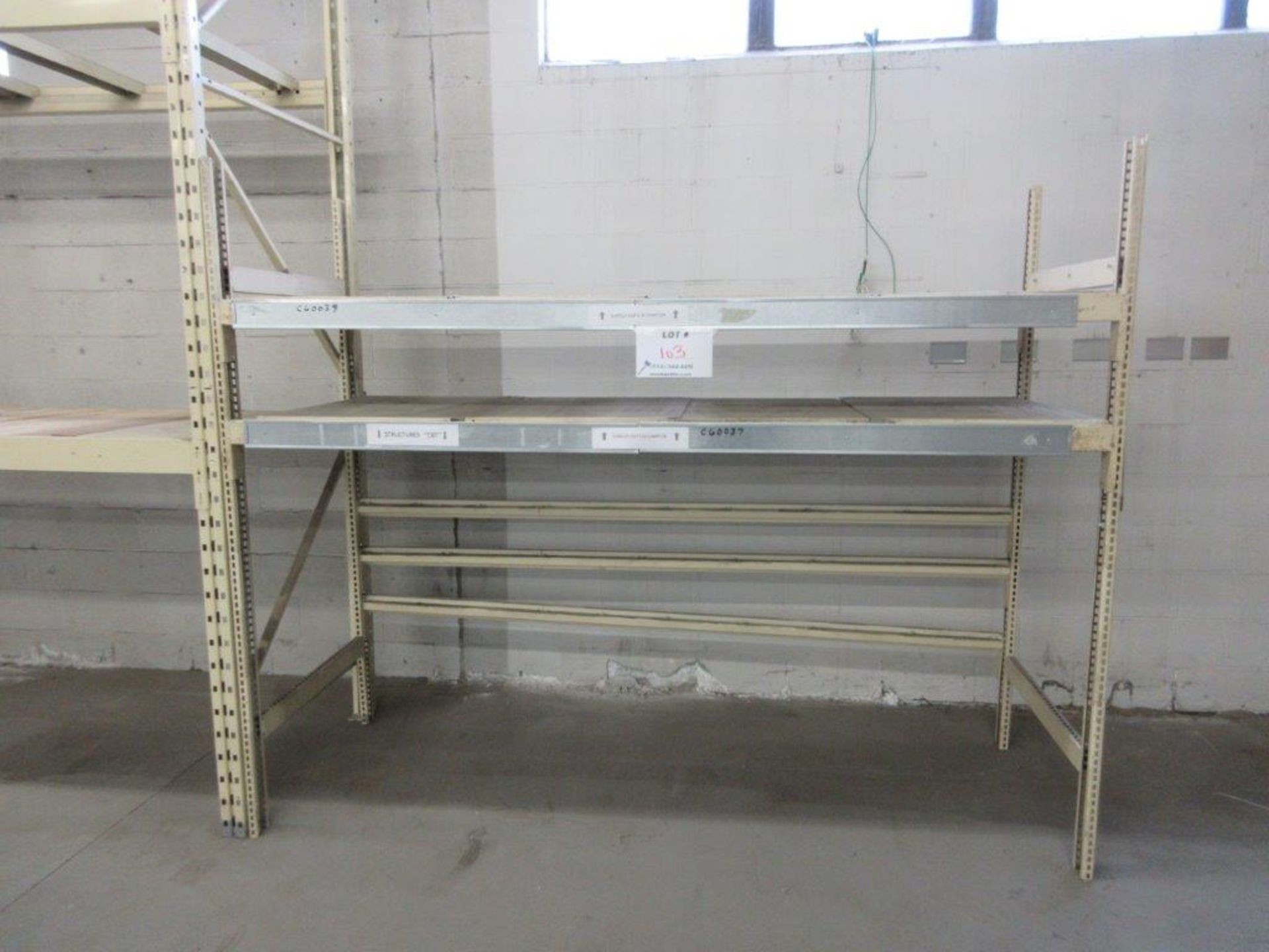 Section industrial racking 103w x 38d x 83h