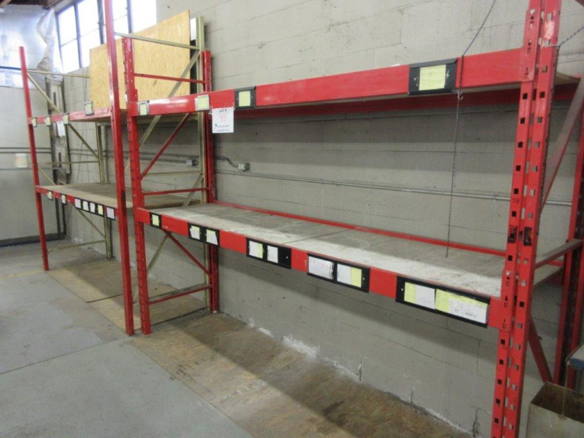 Sections industrial racking 119w x30d x 96h / 103w x 34"d x 106h