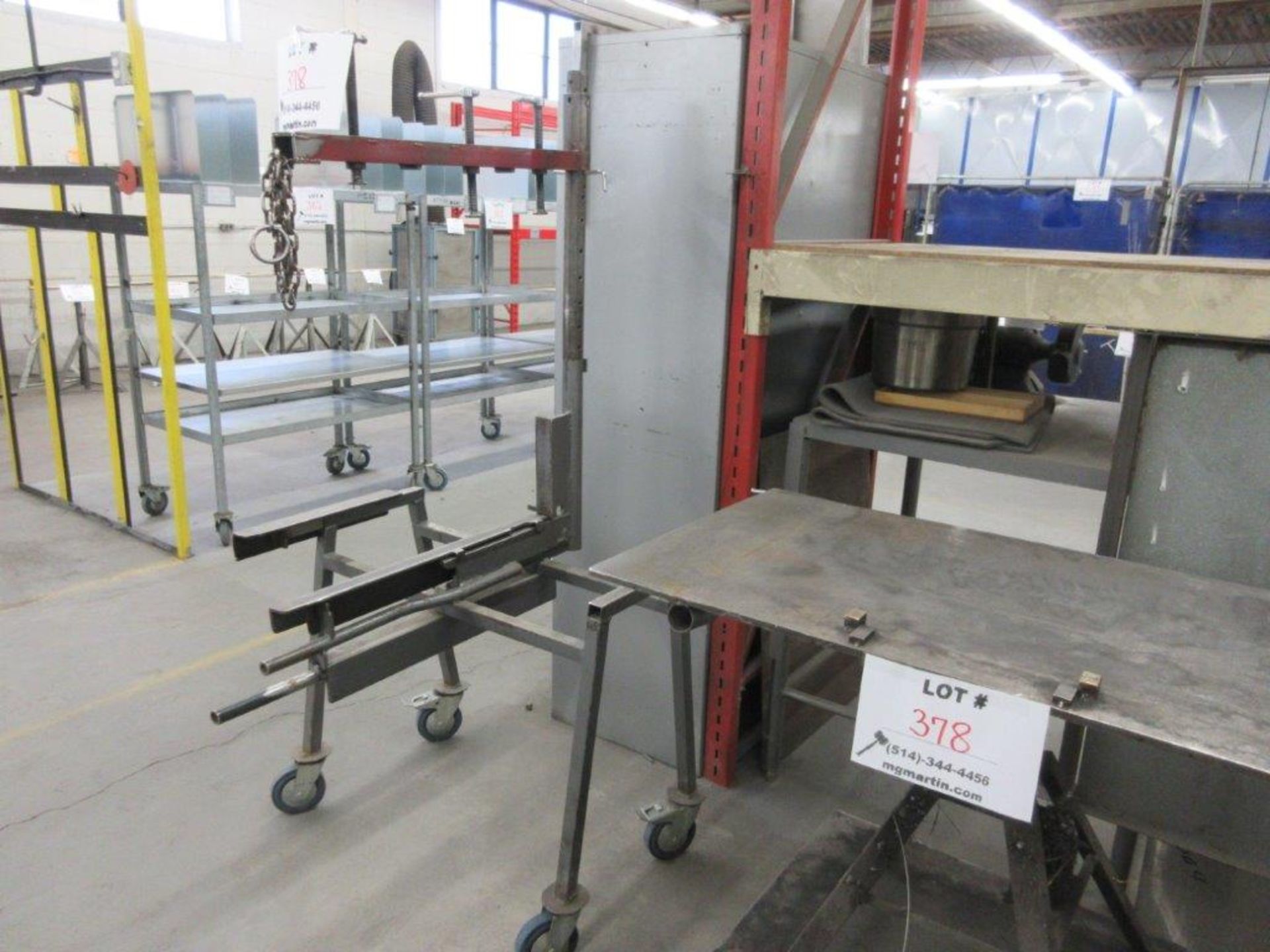 Metal work carts & work table 42"d x44"w aprox - Image 3 of 3