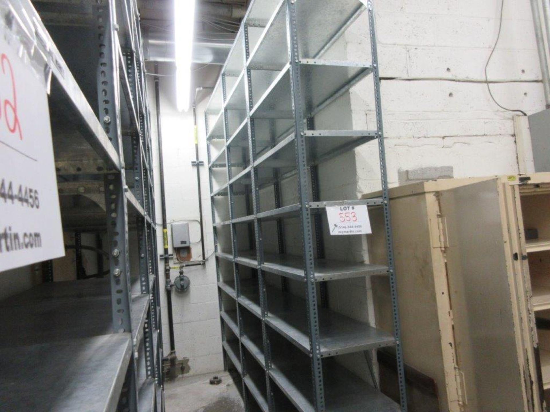 3 sections metal shelving 24" x 9ft