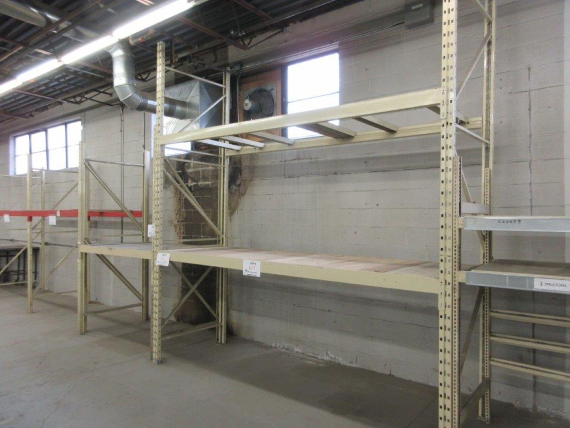 Section industrial racking 123w x 42d x 134h